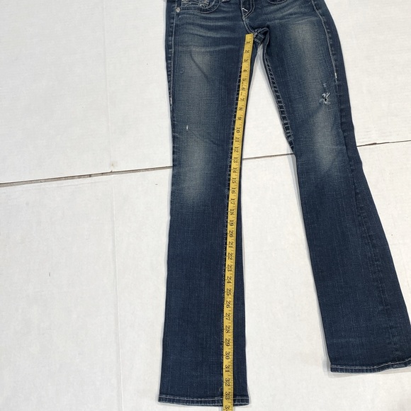 True Religion Women’s World Tour Distressed Straight Fit Johnny Jeans   SIZE  25 - Picture 4 of 16